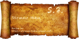 Strausz Huba névjegykártya